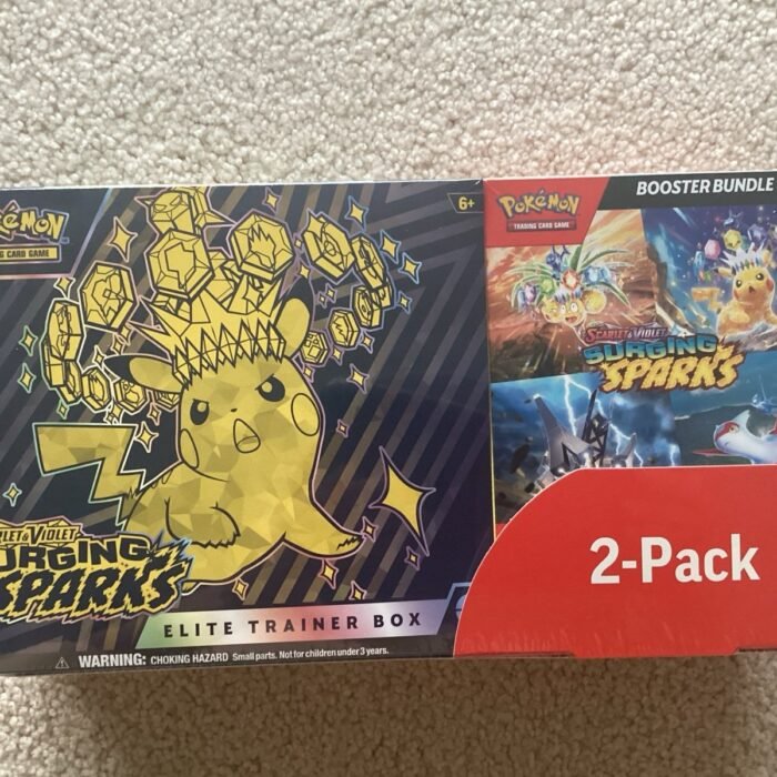 Pokemon Surging Sparks ETB Elite Trainer Box And Booster Bundle Sealed