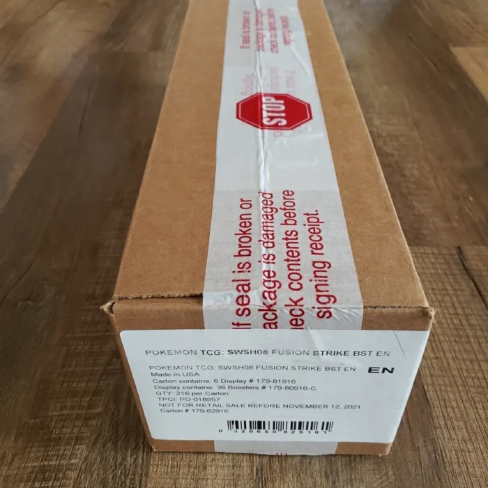Pokémon Sword & Shield Fusion Strike Sealed Booster Box Case lst Print