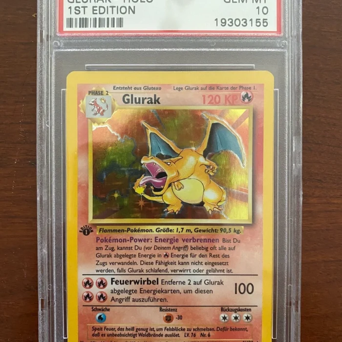 1999 Pokemon First edition Base Set PSA 10 German Glurak| Charizard