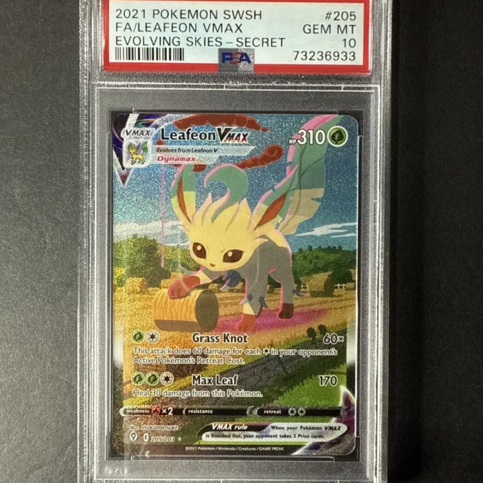 Leafeon VMAX 205/203 Evolving Skies Alt Art Pokemon PSA 10 Gem Mint