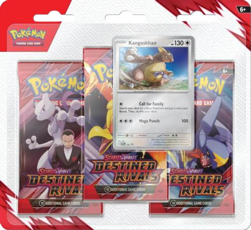 Scarlet & Violet: Destined Rivals 3 Pack Blister w/ Kangaskhan Promo