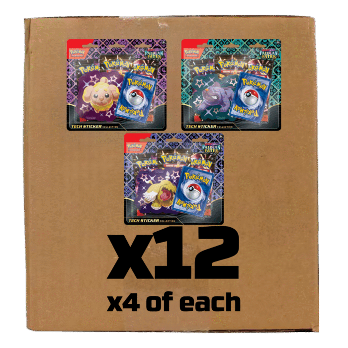 Sealed Case Paldean Fates 3-Pack Tech Blister