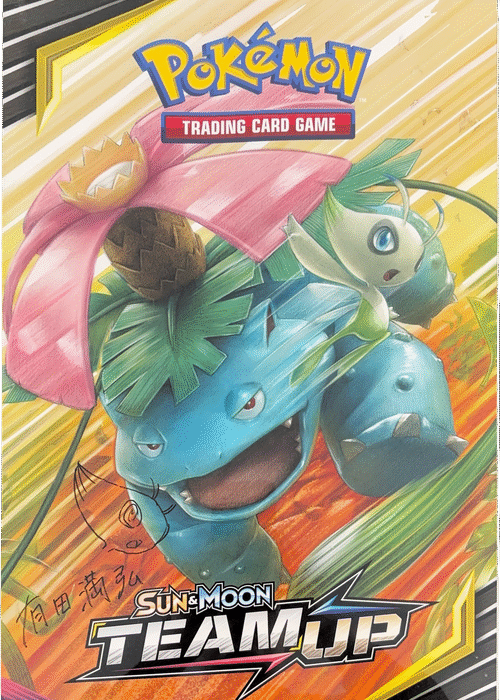 Team Up Poster Celebi & Venusaur Sketch By MITSUHIRO ARITA