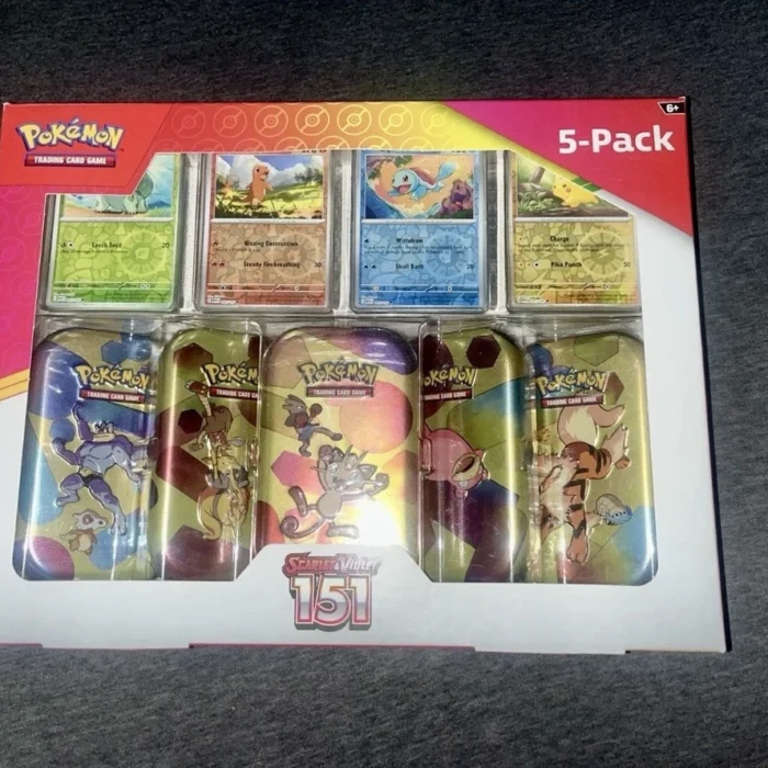 Pokemon TCG Scarlet and Violet Costco 151 Mini Tin 5 Pack (Meowth)
