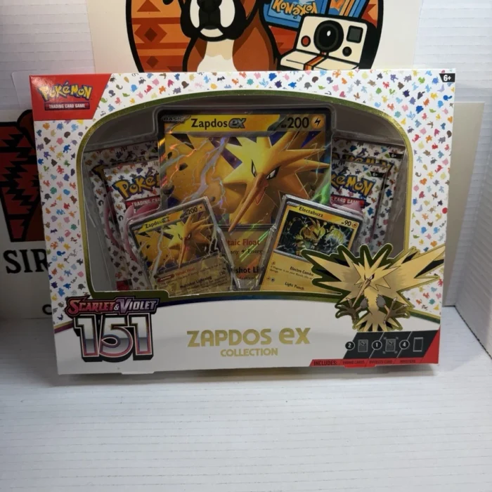 Pokemon TCG Scarlet & Violet 151 Zapdos EX Collection Box 4 Packs EN MEW
