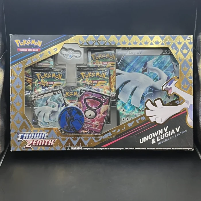 Pokemon TCG Crown Zenith Unown Lugia V Special Collection Box 5 Packs SEALED