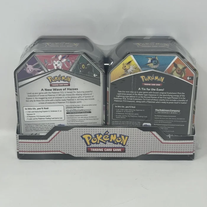 Pokemon TCG V Heroes Tin 2-Pack Vaporeon V & Umbreon V SEALED