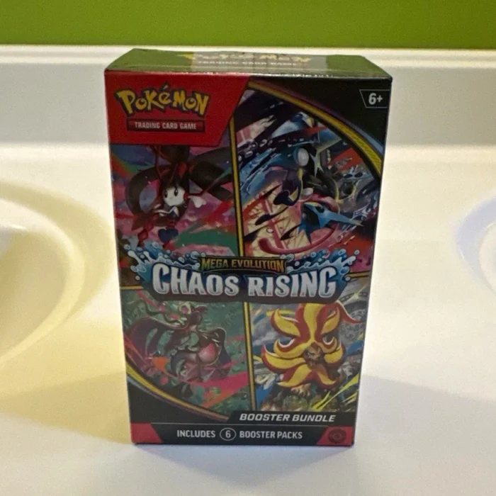 Pokémon TCG Mega Evolution-Chaos Rising Booster Bundle Box 6 Packs 60 Cards